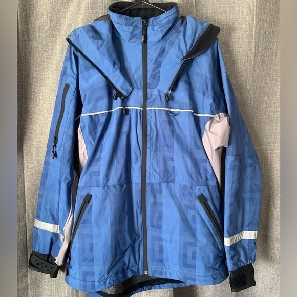 NRS Hooded Coat Men’s Large Blue And Grey - Picture 1 of 6
